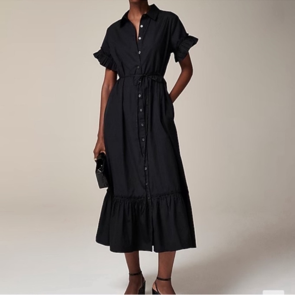 J.Crew Amelia maxi shirtdress in cotton poplin